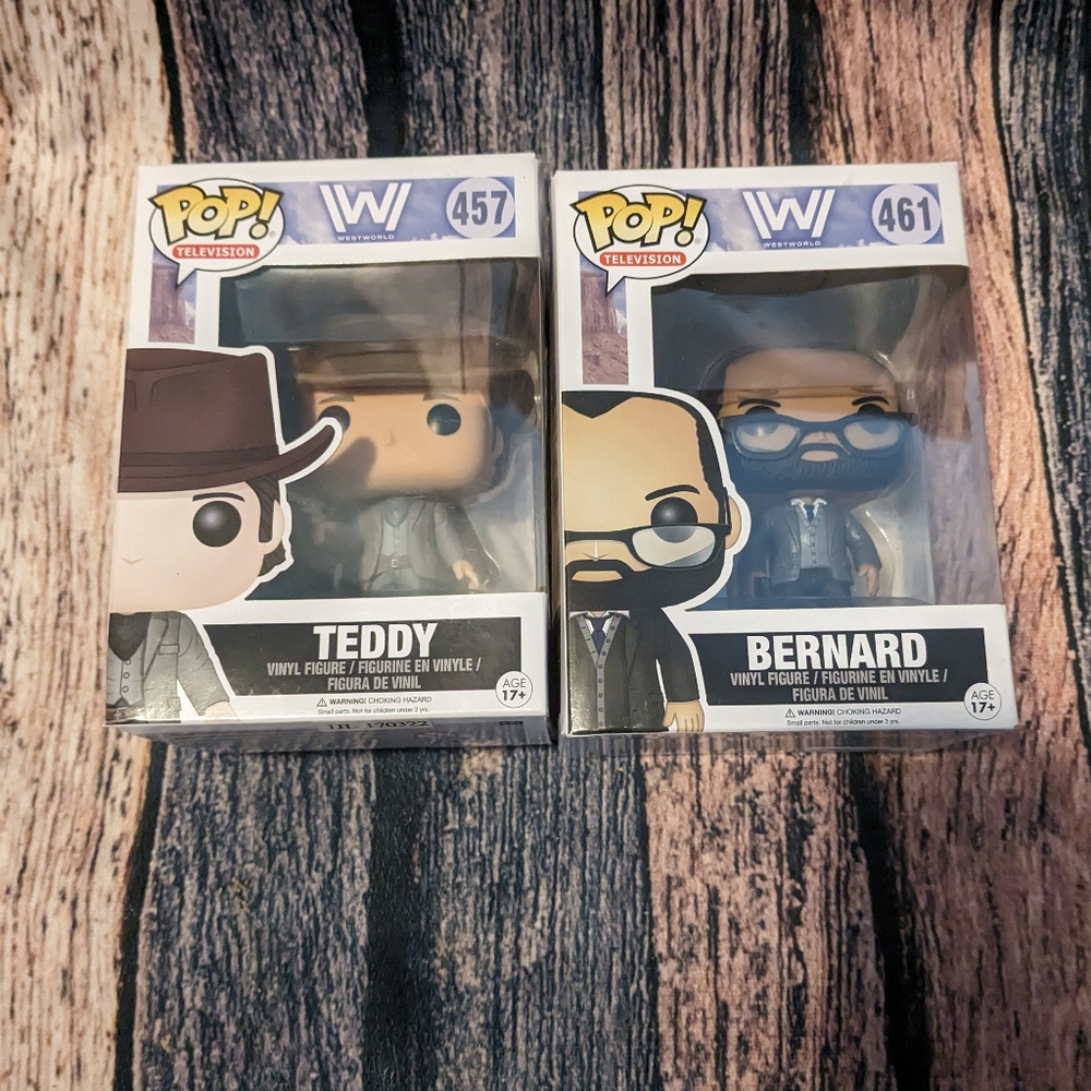 Funko Pop Television HBO Westworld Teddy and Bernard Pops #457 #461